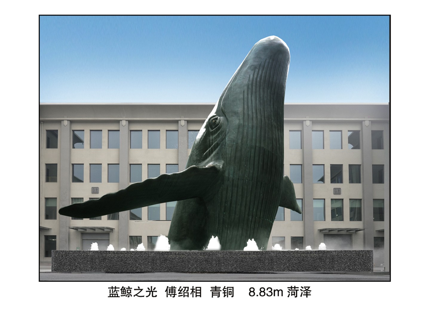 《蓝鲸之光》作者傅绍相 材质青铜  高度8